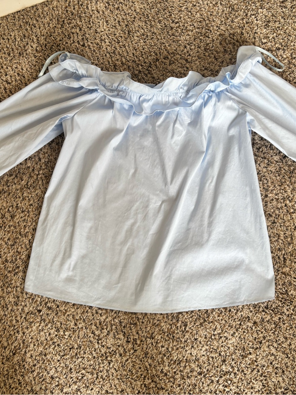 Saks Fifth Avenue Light Blue Off-Shoulder Blouse